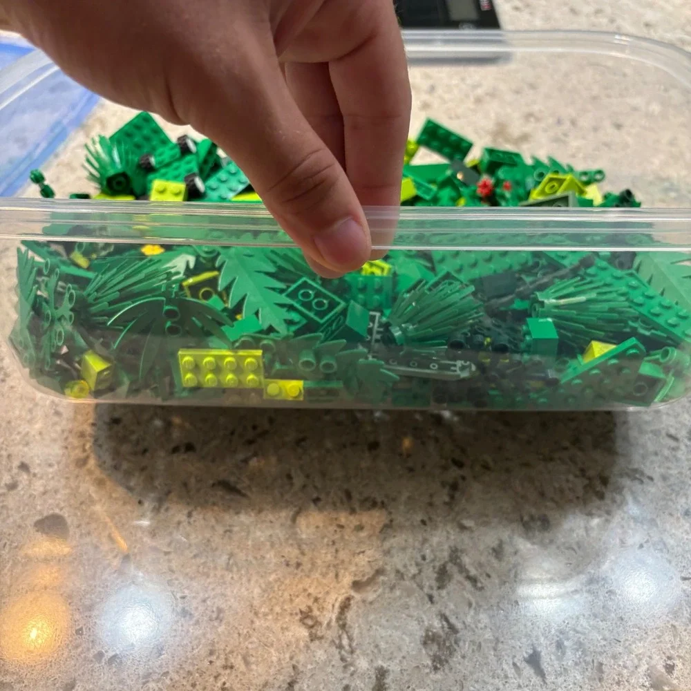 Lego Green Bulk Lot 1.7lb Foliage Leaves Bricks Plates Jungle Landscape Pieces